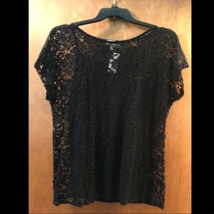 dressbarn Lace Shirt with camisole